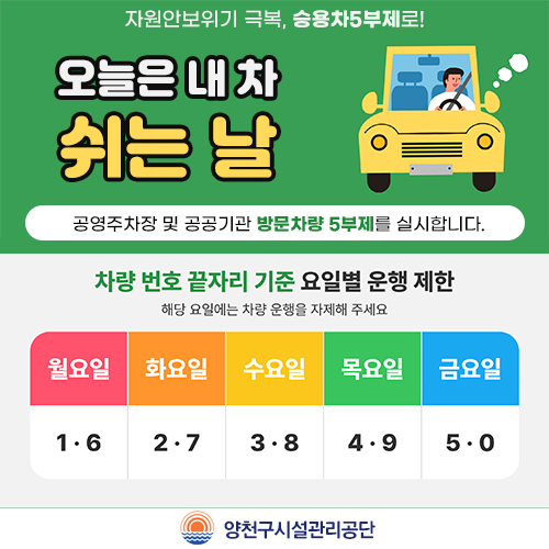승용차5부제 실시