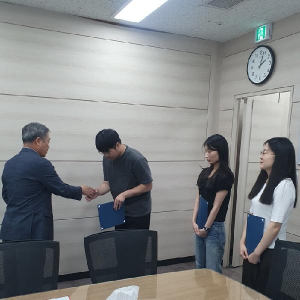 양천구시설관리공단, 체험형 청년 인턴 임용식 개최... 3명 임용.jpg