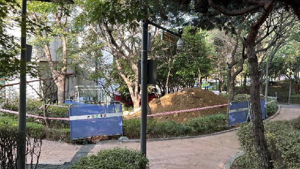 신월문화체육센터, 시설 이용환경 개선을 위한 옹벽 보수공사 실시.jpg